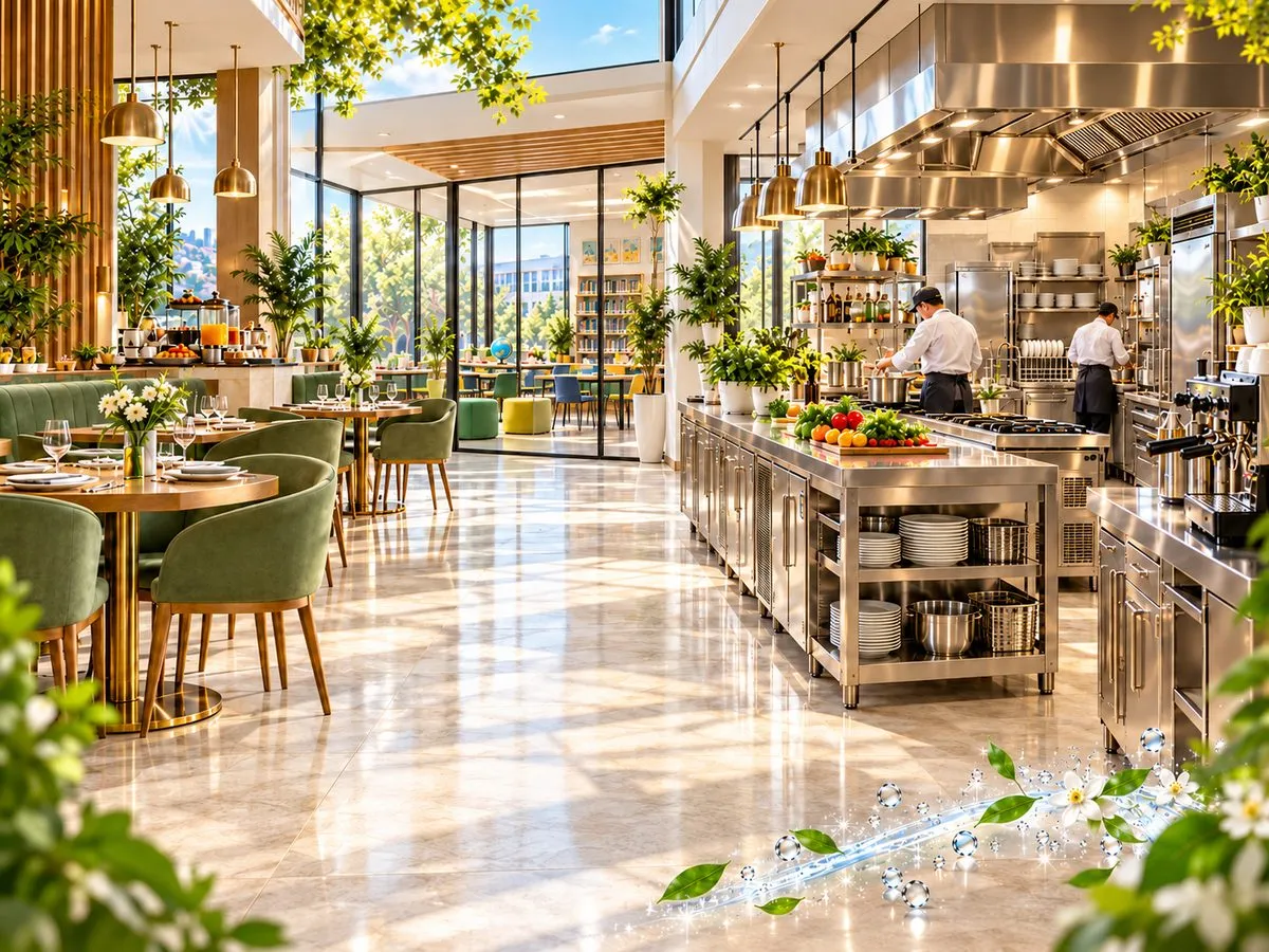 Temiz, parlak restoran mutfağı